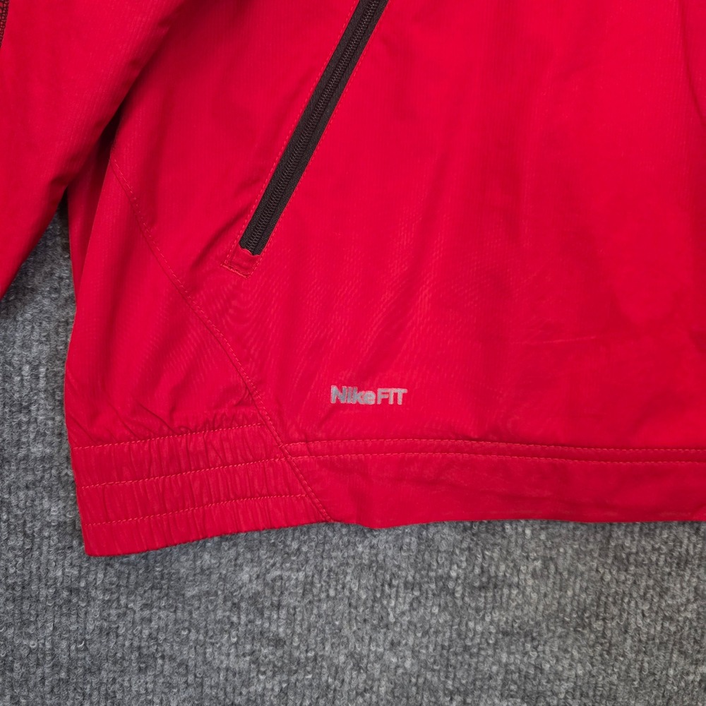 Nike Quarter Zip Windbreaker Men Medium Red Georgia Bulldogs UGA FITSTORM Jacket - Picture 6 of 13